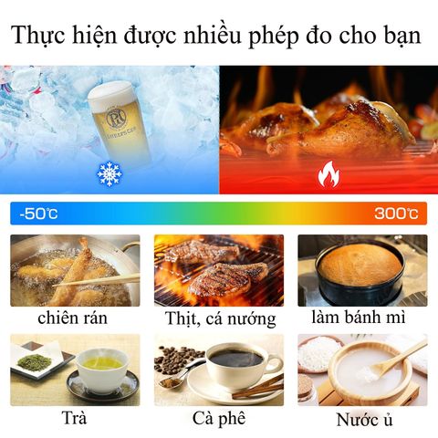 Nhiệt Kế Điện Tử Nấu Ăn Cao Cấp ThermoPro TP516 Nhật Bản - Đo Chính Xác, Đơn Giản, Dễ Sử Dụng, Phù Hợp Món Ăn và Pha Sữa