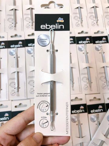 Cây nặn mụn thép không gỉ 2 đầu Ebelin, Đức
