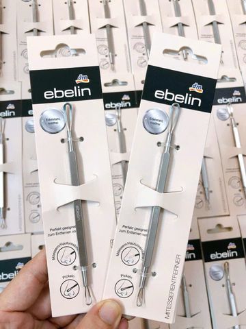 Cây nặn mụn thép không gỉ 2 đầu Ebelin, Đức