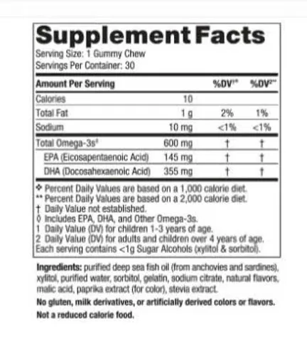 Kẹo bổ sung Omega 3 cho bé từ 3 tuổi của Nordic Naturals 30 viên, Mỹ