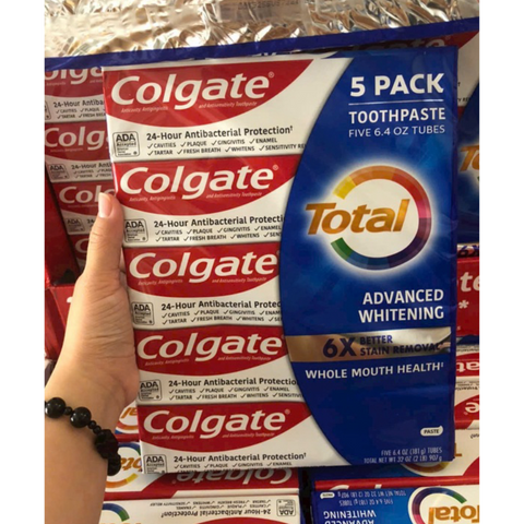 Kem Đánh Răng Colgate Total Advanced Whitening 181g Mỹ, Kem Đánh Răng Colgate Mỹ