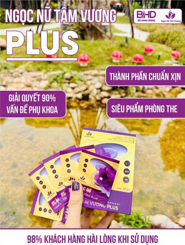 Viên Đặt Phụ Khoa Ngọc Nữ Tâm Vương Plus Hộp 10 Viên - Mẫu Mới