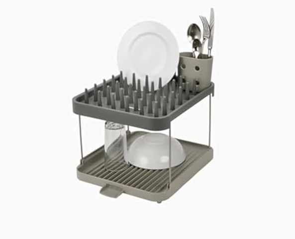 Giá úp bát đĩa 2 tầng Joseph Joseph 85150 - Dụng cụ nhà bếp tiện dụng màu xám, thiết kế hiện đại và thông minh cho mọi căn bếp