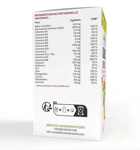 Viên Uống Vitamin Tổng Hợp Arkopharma Azinc Vitality 150 Viên - Hỗ Trợ Tăng Cường Năng Lượng và Miễn Dịch cho Người Lớn