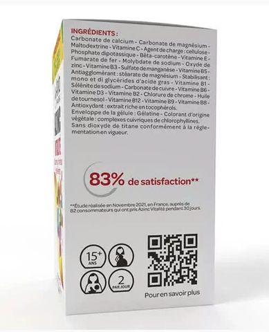 Viên Uống Vitamin Tổng Hợp Arkopharma Azinc Vitality 150 Viên - Hỗ Trợ Tăng Cường Năng Lượng và Miễn Dịch cho Người Lớn