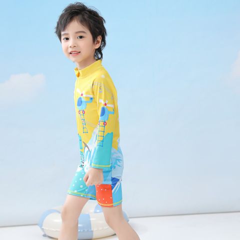 Đồ Bơi Trẻ Em Tay Dài Liền Thân Chống UV Cao Cấp - Kèm Nón Bơi, Sẵn Sàng Cho Mùa Hè Vui Tươi!