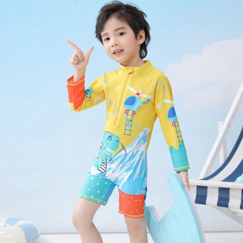 Đồ Bơi Trẻ Em Tay Dài Liền Thân Chống UV Cao Cấp - Kèm Nón Bơi, Sẵn Sàng Cho Mùa Hè Vui Tươi!