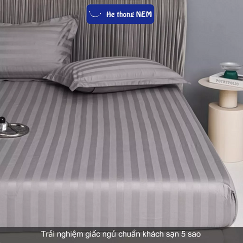 Bộ chăn ga gối 5 món Hệ Thống Nệm cao cấp bộ vỏ chăn ga ra drap grap gối nệm đệm 5 món phủ giường chuẩn khách sạn 5 sao