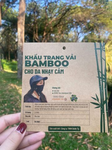 Khẩu trang kháng khuẩn từ vải sợi tre mềm mịn thân thiện với môi trường