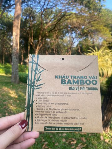 Khẩu trang kháng khuẩn từ vải sợi tre mềm mịn thân thiện với môi trường
