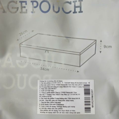 Túi Lưới Đựng Đồ Đa Năng Lock&Lock In Hoa Size M - 34x26x9cm, 2 Ngăn, Tiện Dụng Cho Du Lịch và Đồ Đi Học