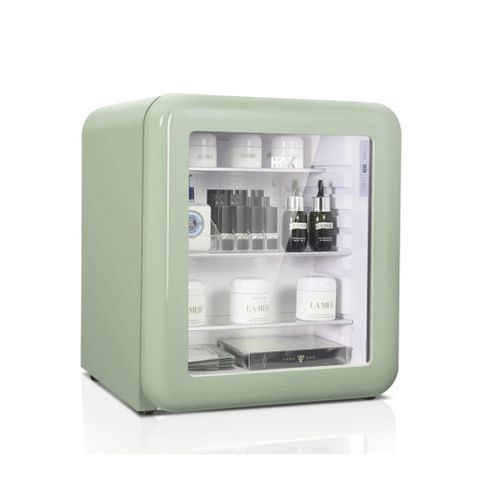 Tủ Lạnh Mini HCK 48L - Thiết Kế Sang Trọng Màu Xanh Mint, Dung Tích Lưu Trữ Linh Hoạt, Phù Hợp Cho Mỹ Phẩm và Đồ Uống