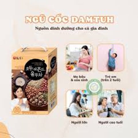 Bột ngũ cốc dinh dưỡng Damtuh Hàn Quốc, hộp 50 gói
