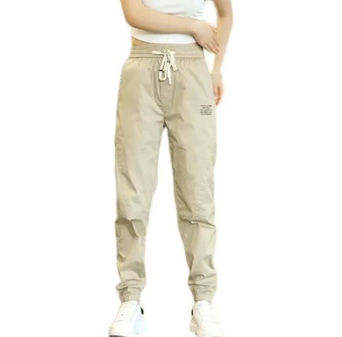 quần jogger nam nữ bo gấu chất liệu kaki