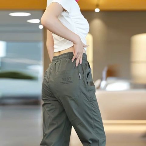 quần jogger nam nữ bo gấu chất liệu kaki