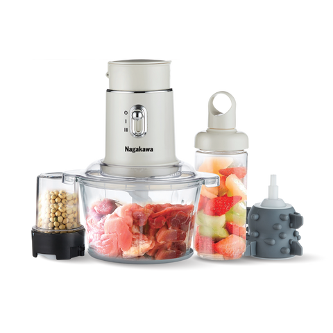 Máy Xay Thịt Đa Năng Nagakawa NAG0823 - 250W, Dung Tích 1,5L, Xay Thịt, Sinh Tố, Đồ Khô, Bóc Tỏi, Bảo Hành 12 Tháng
