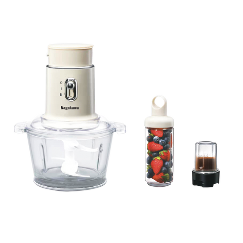 Máy Xay Thịt Đa Năng Nagakawa NAG0823 - 250W, Dung Tích 1,5L, Xay Thịt, Sinh Tố, Đồ Khô, Bóc Tỏi, Bảo Hành 12 Tháng