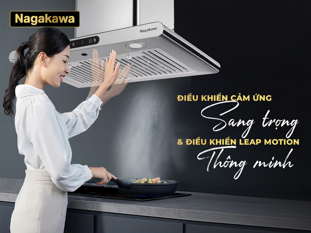 Máy Hút Mùi Cao Cấp Nagakawa NKTH03M70 - Công Nghệ NaSYNC, Động Cơ BLDC, Thiết Kế Sang Trọng, Miễn Phí Lắp Đặt, Bảo Hành 5 Năm