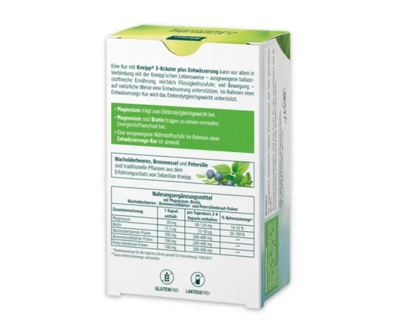 Viên uống Kneipp hỗ trợ đào thải nước - Hộp 60 viên nhập khẩu Đức, hỗ trợ lợi tiểu tự nhiên và cân bằng điện giải.