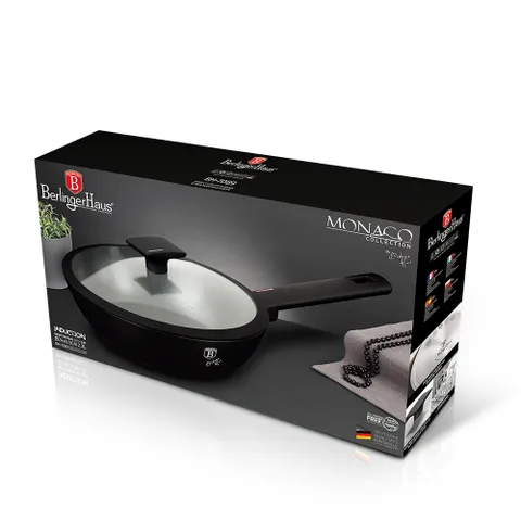 Chảo Sâu Lòng Berlinger Haus BH/7089N 24cm Màu Đen - Bộ Sưu Tập Monaco, Lớp Chống Dính TitanPro, Tiết Kiệm Năng Lượng