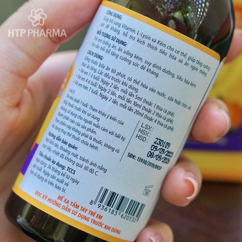 Siro ăn ngon Hoa Thiên chai 120ml cung cấp vitamin cho bé