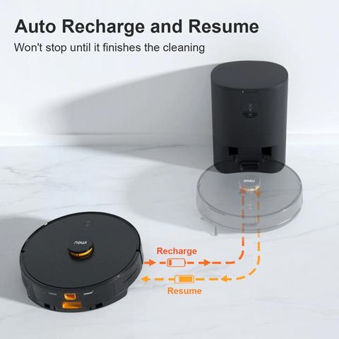Robot hút bụi lau nhà IMOU RV-L11-A - Lực hút 2700Pa, Tự đổ rác, Công nghệ Lidar, Dọn dẹp Thông minh, Tiết kiệm Thời gian
