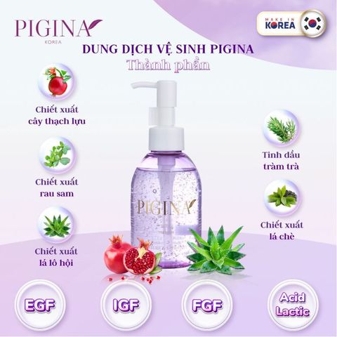 Dung dịch vệ sinh phụ nữ Pigina Lacto 150ml - Gel vệ sinh dịu nhẹ, cân bằng pH, chăm sóc vùng kín, khử mùi hiệu quả