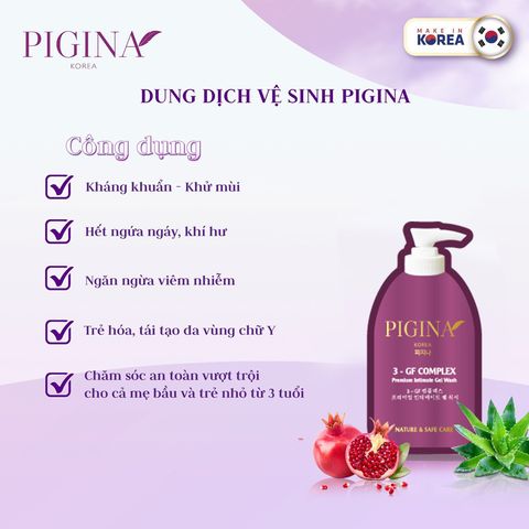 Combo 10 Gói Gel Dung Dịch Vệ Sinh Pigina Lacto - Khử Mùi, Làm Sạch Dịu Nhẹ, Cân Bằng pH, Sản Phẩm Chăm Sóc Vùng Kín Phụ Nữ 5ml