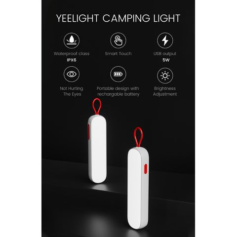 Đèn Cắm Trại XIAOMI Yeelight (YLMJD-0003) - Đèn LED Chống Nước, Công Suất 10W, Thiết Kế Nhỏ Gọn, Pin Sạc Tiện Lợi cho Chuyến Đi Ngoài Trời