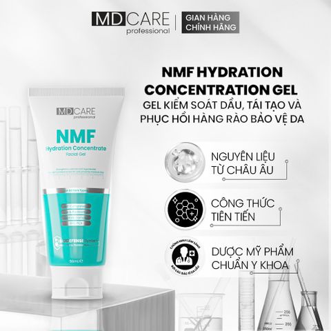 Gel Dưỡng Ẩm MD CARE NMF - Giải Pháp Phục Hồi Da, Kiểm Soát Dầu và Tăng Cường Độ Đàn Hồi - 50ml