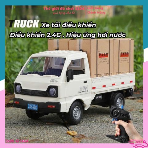 Mô Hình Xe Tải Điều Khiển Từ Xa 2.4GHz - Hiệu Ứng Hơi Nước Thực Tế - Đồ Chơi Tăng Cường Trí Tưởng Tượng Cho Bé
