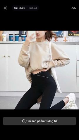 quần legging cạp chéo chất umi co giãn không bai xù