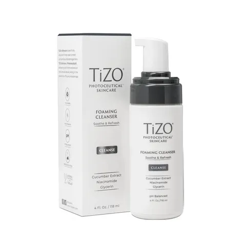 Bọt rửa mặt TiZO Photoceutical 118ML - Làm sạch dịu nhẹ, dưỡng ẩm, phù hợp cho mọi loại da với Niacinamide và chiết xuất dưa chuột.