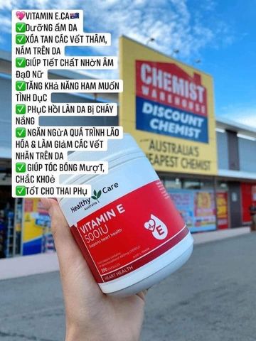 Vitamin E Hc hàm lượng 500iu Cam kết hàng chuẩn