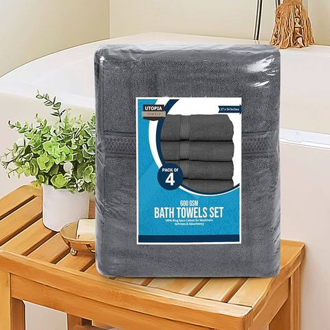 Bộ khăn tắm Utopia 8 Chiếc - Khăn bông 100% cotton mềm mại, thấm hút nhanh, an toàn cho da nhạy cảm - Khăn tắm, khăn mặt, khăn lau tay