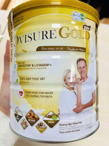 Ovisure Gold Sữa Hạt Xương Khớp 650g - 100% Đạm Thực Vật Tăng Cường Sức Khỏe, Hỗ Trợ Xương Khớp, Dinh Dưỡng Tự Nhiên