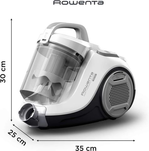 Máy Hút Bụi Rowenta Swift Power Cyclonic RO2917 Trắng - Hiệu Suất Mạnh Mẽ, Thiết Kế Nhỏ Gọn, Lọc 99.98% Bụi