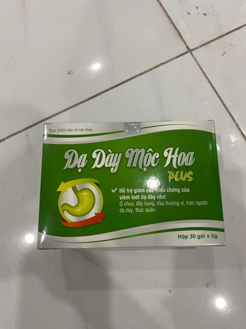 Dạ Dày Mộc Hoa Plus - Hỗ Trợ Trào Ngược Dạ Dày Dạng Bột, Giảm Đau, An Thần, Thanh Lọc Cơ Thể, Hộp 30 Gói 5g