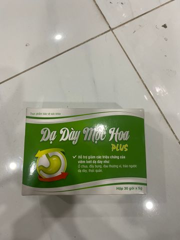 Dạ Dày Mộc Hoa Plus - Hỗ Trợ Trào Ngược Dạ Dày Dạng Bột, Giảm Đau, An Thần, Thanh Lọc Cơ Thể, Hộp 30 Gói 5g