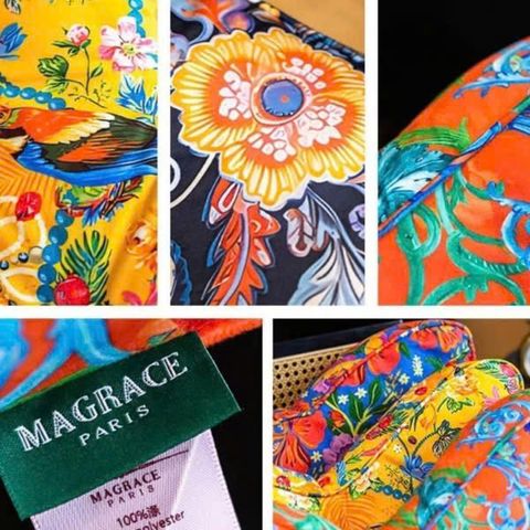 Gối Tựa Lưng Magrace Paris Hình Bướm Vintage Nền Vàng - Trang Trí Độc Đáo, Êm Ái, Phong Cách Châu Âu