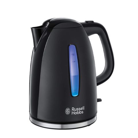 Ấm Siêu Tốc Russell Hobbs Textures+ 22591-70 - 1.7L, 2400W, Màu Đen, Thiết Kế Sang Trọng, Tiết Kiệm Năng Lượng, Đun Nước Nhanh Chóng