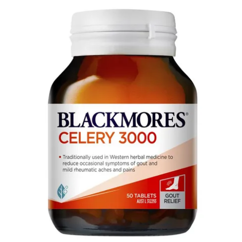 Viên uống hỗ trợ gout Blackmores Celery 3000mg - Giảm đau nhức khớp, hỗ trợ tiêu hóa, chính hãng Úc, 50 viên