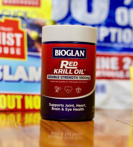 Dầu Omega 3 Bioglan Red Krill Oil 60 viên - Hỗ trợ sức khỏe tim mạch và giảm viêm khớp từ nhuyễn thể tự nhiên, xuất xứ Úc