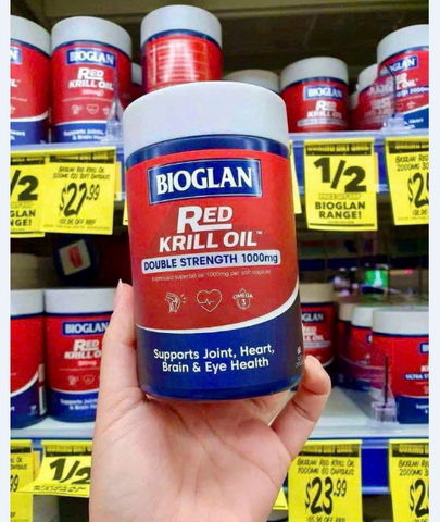 Dầu Omega 3 Bioglan Red Krill Oil 60 viên - Hỗ trợ sức khỏe tim mạch và giảm viêm khớp từ nhuyễn thể tự nhiên, xuất xứ Úc