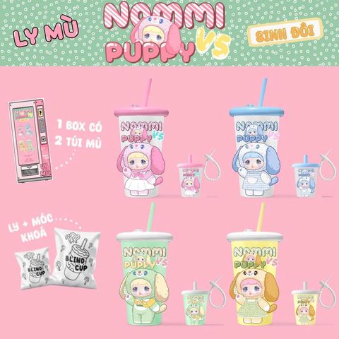 Ly Mù Đôi Nommi Vs Puppy 710ml – Blind Cup Đổi Màu – Quà Tặng Dễ Thương