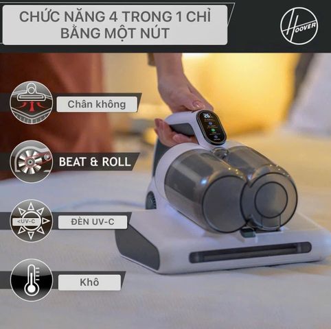 Máy Hút Đệm Hoover HMC510UV 4 Trong 1 - Hút Bụi, UV Diệt Khuẩn, Dễ Dàng Chăm Sóc Sofa, Nệm, Ghế - Thiết Bị Làm Sạch Thông Minh
