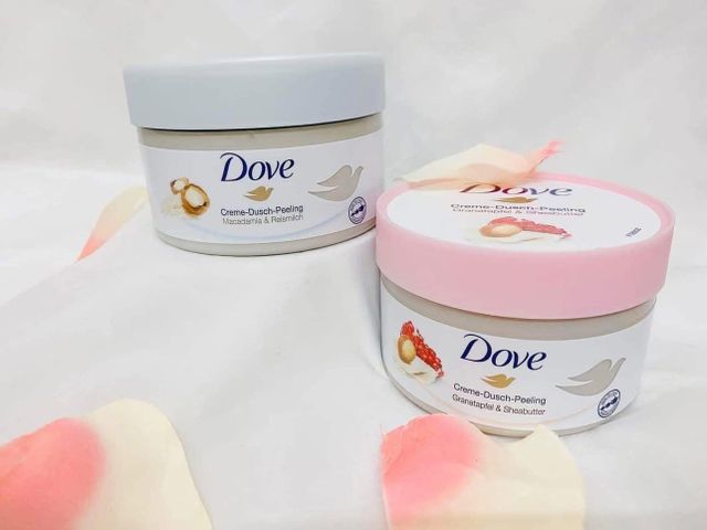 Tẩy Tế Bào Chết Dove Creme Dusch Peeling 225ml (Bản Đức) hàng chuẩn