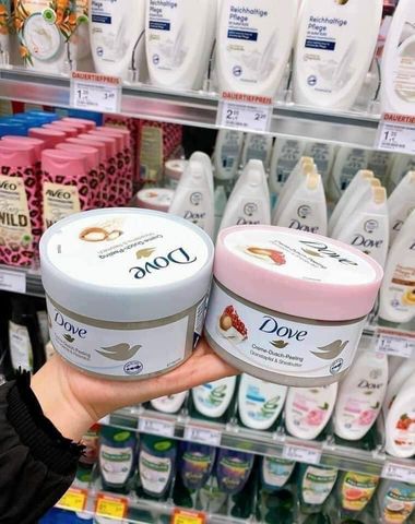 Tẩy Tế Bào Chết Dove Creme Dusch Peeling 225ml (Bản Đức) hàng chuẩn