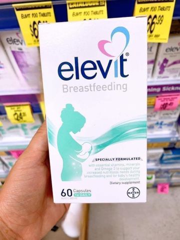 Viên uống bổ sắt Elevit Breastfeeding cho phụ nữ sau sinh hàng chuẩn Úc hộp 60v
