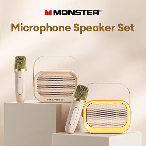 Loa Karaoke Bluetooth Monster GK600 - Kèm 2 Mic UHF Không Dây - Âm Thanh Đỉnh Cao - LED RGB Thay Đổi Màu Sắc